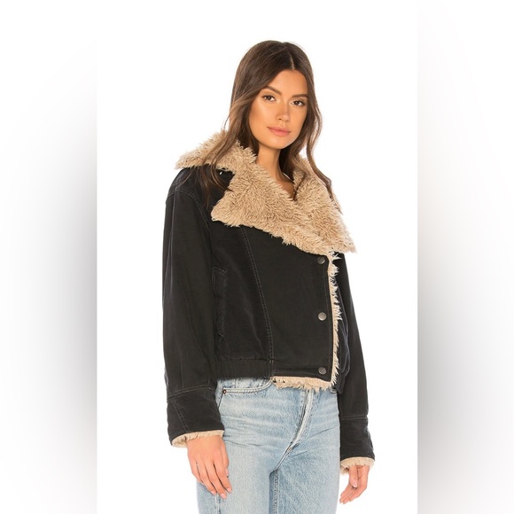 FREE PEOPLE OWEN FAUX FUR SHERPA JACKET - Picture 2 of 9